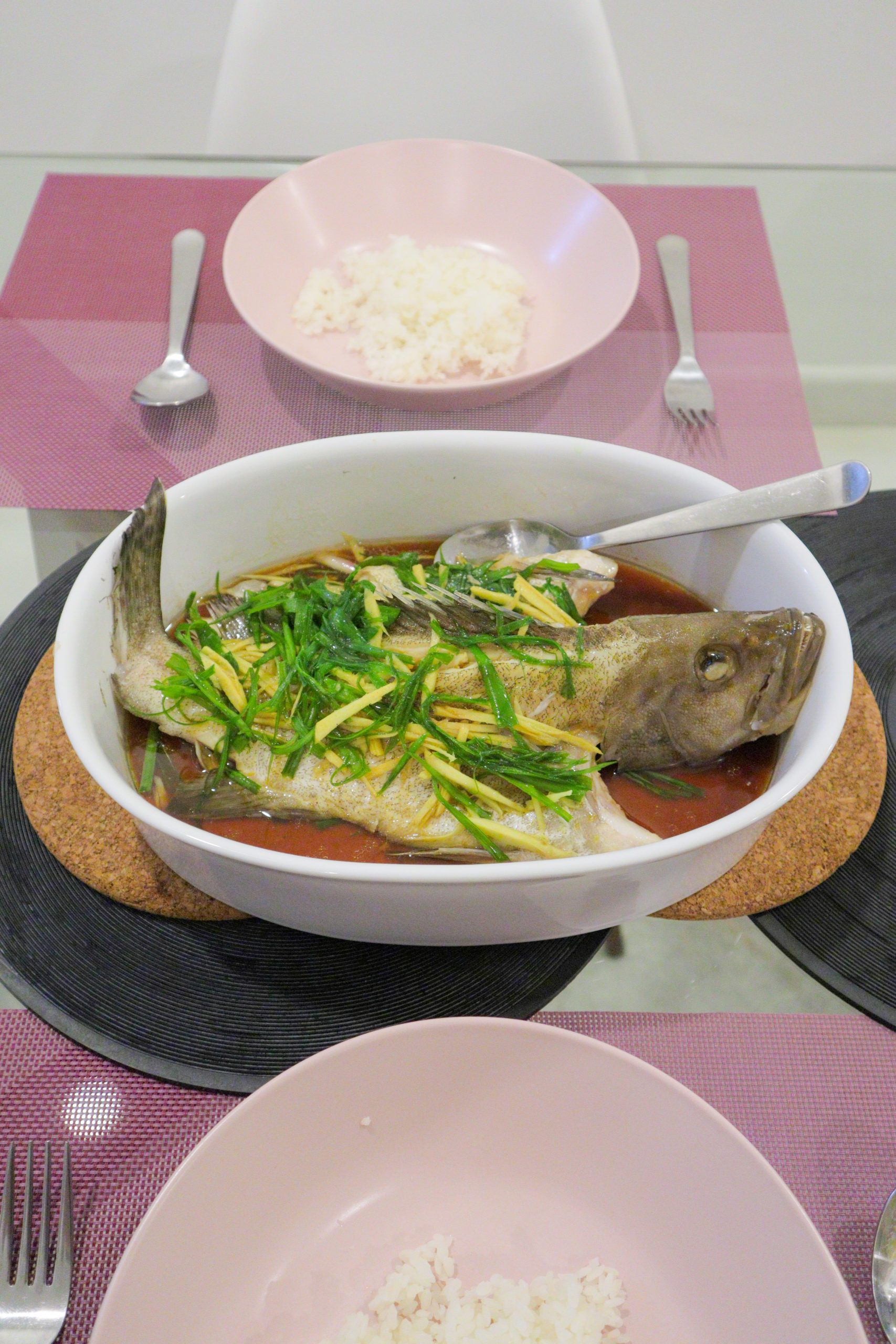 Cantonese steamed grouper 清蒸鱼 [RECIPE] - Thokohmakan